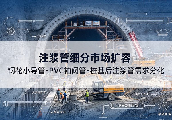 碾子山注浆管细分市场扩容，隧道钢花小导管、PVC 袖阀管、桩基后注浆管需求分化